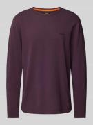 BOSS Orange Longsleeve mit Label-Stitching Modell 'Tempesto' in Purple...