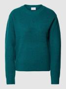 comma Casual Identity Strickpullover mit Rundhalsausschnitt in Petrol,...