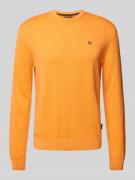 Napapijri Strickpullover mit Label-Stitching Modell 'DROZ' in Orange, ...