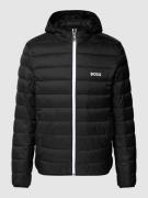 BOSS Green Steppjacke mit Logo-Print Modell 'THOR' in Black, Größe S