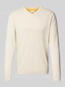 Tom Tailor Regular Fit Strickpullover aus reiner Baumwolle in Beige, G...