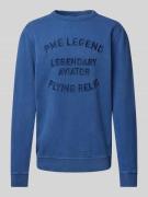 PME Legend Sweatshirt mit gerippten Abschlüssen in Jeansblau, Größe L