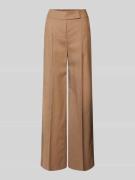 Luisa Cerano Wide Leg Bundfaltenhose mit Eingrifftaschen in Mud, Größe...