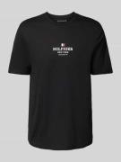 Tommy Hilfiger T-Shirt mit Label-Print in Black, Größe L