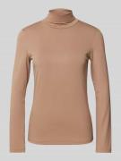 Christian Berg Woman Slim Fit Longsleeve mit Rollkragen in Taupe, Größ...