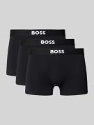 BOSS Trunks mit elastischem Logo-Bund im 3er-Pack in Black, Größe L