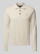 Tommy Jeans Slim Fit Strickpullover mit Logo-Stitching in Beige, Größe...