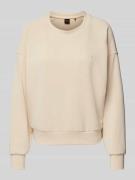 BOSS Orange Sweatshirt mit Label-Stitching Modell 'Eslita' in Sand, Gr...