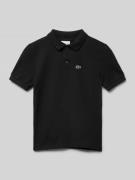 Lacoste Poloshirt mit Label-Detail in Black, Größe 140