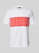 Michael Kors T-Shirt mit Label-Print Modell 'EMPIRE STRIPE' in Weiss, ...