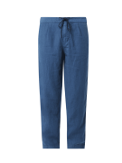 BOSS Orange Tapered Fit Jogpants aus Leinen Modell 'Symoon' in Jeansbl...