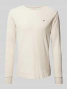 Tommy Jeans Longsleeve mit Label-Stitching in Beige, Größe L