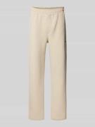 Pegador Wide Leg Sweatpants mit Strukturmuster Modell 'VEAL' in Beige,...