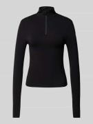 LeGer by Lena Gercke Longsleeve mit Stehkragen Modell 'Elina' in Black...