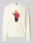 POLO RALPH LAUREN Sweatshirt mit Motiv- und Label-Print in Offwhite, G...