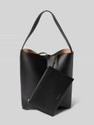 MARC O POLO Hobo Bag aus einer Lederalternative in Black, Größe 1