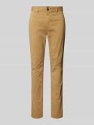 BOSS Orange Slim Fit Chino mit seitlichen Eingrifftaschen in Camel, Gr...