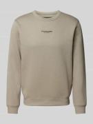 G-Star Raw Sweatshirt mit Label-Print in Sand, Größe L