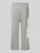 Low Lights Studios Straight Leg Sweatpants mit Label-Print Modell 'Thr...