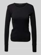 Drykorn Longsleeve mit Rundhalsausschnitt Modell 'NURIT' in Black, Grö...