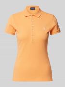 POLO RALPH LAUREN Poloshirt mit Label-Stitching Modell 'JULIE' in Oran...