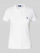 POLO RALPH LAUREN Poloshirt mit Label-Stitching in Weiss, Größe L