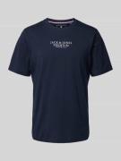 Jack & Jones Premium T-Shirt mit Label-Print in Marine, Größe XL