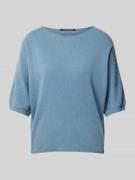 Luisa Cerano Loose Fit Strickshirt aus Baumwoll-Kaschmir-Mix in Rauchb...