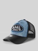 Von Dutch Trucker Cap in Denim- und Leder-Optik Modell 'BOSTON' in Jea...