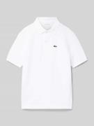 Lacoste Poloshirt mit Label-Stitching in Weiss, Größe 152