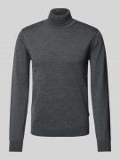 Blend Rollkragenpullover mit Teilungsnähten in Black, Größe XXL