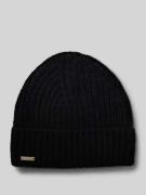 Seeberger Beanie mit Label-Detail in Black, Größe 1