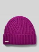 Seeberger Beanie mit Label-Detail in Violett, Größe 1