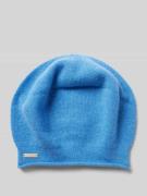 Seeberger Beanie mit Label-Detail in Blau, Größe 1