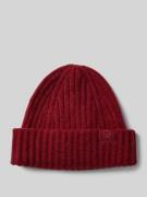 Tommy Hilfiger Beanie mit Label-Detail Modell 'FLUFFY' in Rot, Größe 1