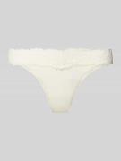 Calvin Klein Underwear String mit Spitzenbesatz in Offwhite, Größe XS