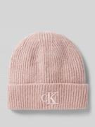 Calvin Klein Jeans Beanie mit Label-Stitching Modell 'THICK' in Rose, ...