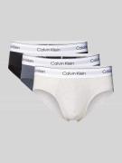 Calvin Klein Underwear Slip mit Label-Bund im 3er-Pack in Hellgrau, Gr...