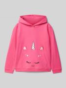 Blue Seven Loose Fit Hoodie mit Känguru-Tasche in Pink, Größe 92