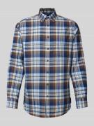 Christian Berg Men Light-Flanellhemd mit Button-Down-Kragen in Ecru, G...