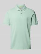 camel active Regular Fit Poloshirt mit Logo-Stitching in Aqua, Größe L