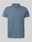 camel active Poloshirt mit Streifenmuster und Label-Stitching in Blau,...