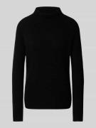 Fynch-Hatton Kaschmirpullover mit Stehkragen in Black, Größe XS