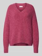 Fynch-Hatton Strickpullover aus Woll-Mix mit V-Ausschnitt in Pink, Grö...