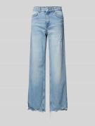 Only Wide Leg Jeans mit Fransen Modell 'JUICY' in Jeansblau, Größe 28/...