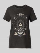 Only Regular Fit T-Shirt aus reiner Baumwolle mit Motiv-Print Modell '...