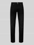 Petrol Slim Fit Jeans im 5-Pocket-Design in Black, Größe 31/32