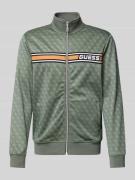 Guess Activewear Trainingsjacke mit Stehkragen Modell 'KORBIN' in Oliv...