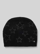 CAPELLI NEW YORK Beanie mit Label-Detail und Woll-Anteil in Black, Grö...