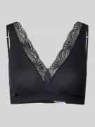 Hanro BH mit Spitzenbesatz in Black, Größe S